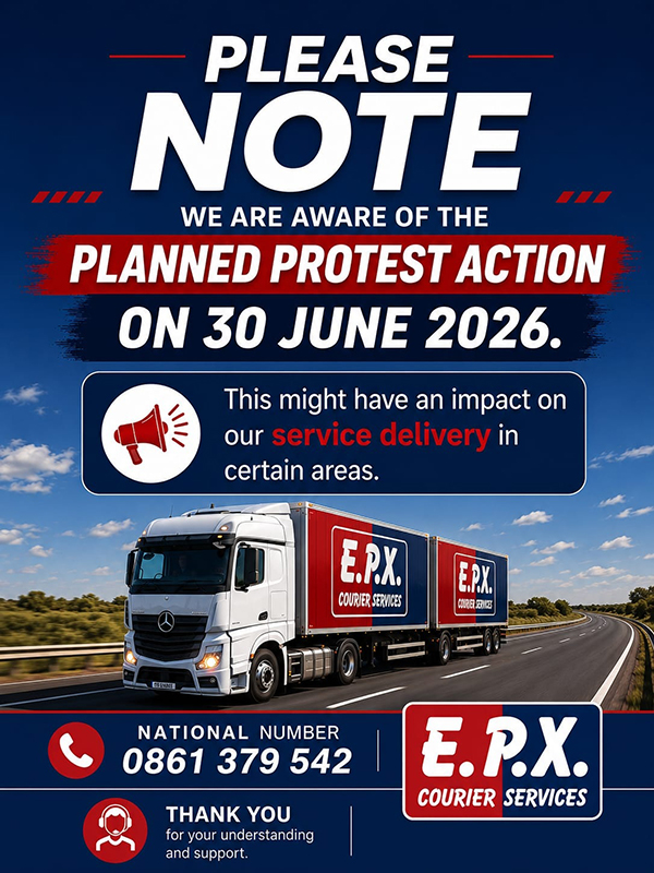 Service notice: Protest action on 30 June 2026